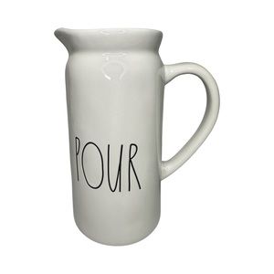 Rae Dunn Artisan Collection By Magenta “POUR” Off White Pitcher.  USED ONCE!